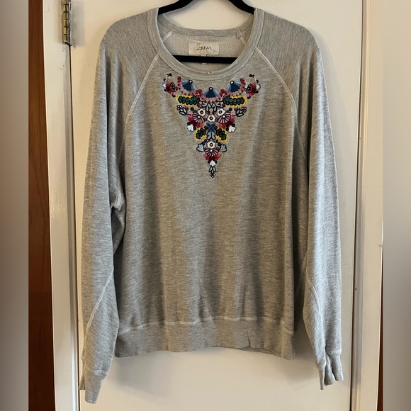 The GREAT. Embroidered College Sweatshirt